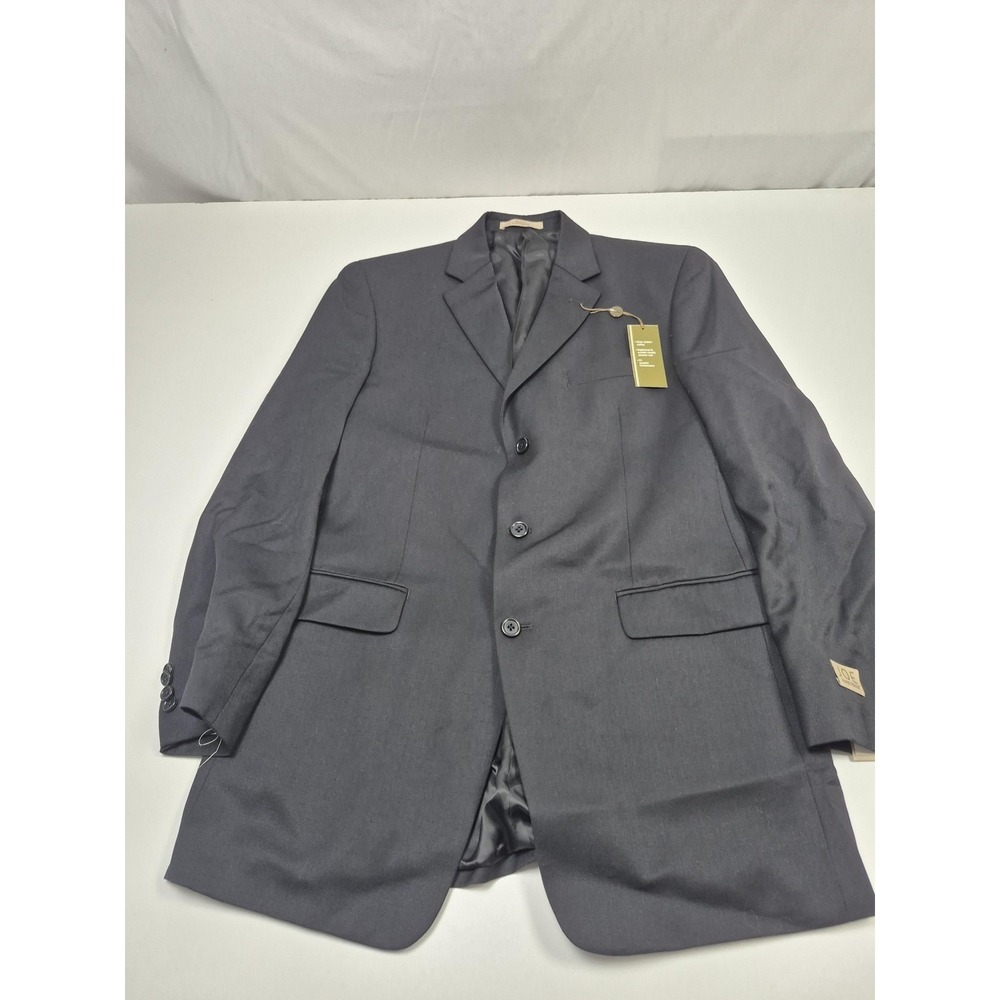 JOE Joseph Abboud Suit Jacket Mens 40 Long Black Wool 3 Button Notch Lapel NWT